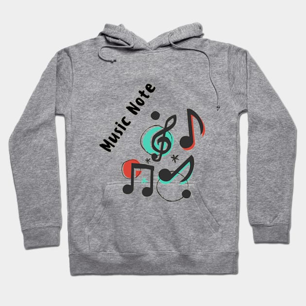 Music Note Hoodie by Christamas Clothing